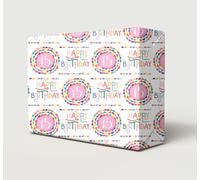 2 Sheets 15th Birthday Wrapping Paper Pink Bead Bracelet Rings Design | Age 15 Birthday Fun and Colourful Girl Female Gift Wrap, Large Size Paper 50cm wide x 70cm length