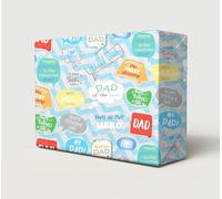 2 Sheets 2 Gift Tags Father's Day Speech Bubbles Messages Design Wrapping Paper Multi Colour Dad Daddy Gift Wrap (PA)