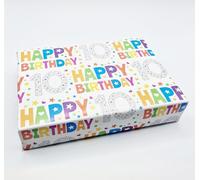 2 Sheets 2 Tags 10th Birthday Boy Girl Unisex Multi Coloured Wrapping Paper Age 10 Cute Fun Attractive Birthday Giftwrap Male Female (PA)