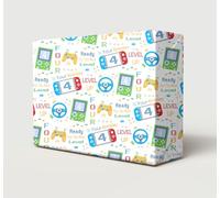2 Sheets 2 Tags 4th Birthday Gamer Wrapping Paper Computer Games Age 4 Cute Fun Attractive Boy Girl Birthday Level Up Gaming Multi Coloured Unisex Giftwrap Four Year Old Male Or Female
