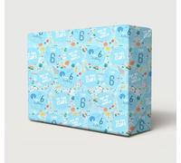 2 Sheets 2 Tags 6th Birthday I'm 6 Space Theme Blue Boy Wrapping Paper Age 6 Cute Fun Astronaut Planets Rockets Design Birthday Blue Giftwrap Male