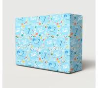 2 Sheets 2 Tags 7th Birthday I'm 7 Space Theme Blue Boy Wrapping Paper Age 7 Cute Fun Astronaut Planets Rockets Design Birthday Blue Giftwrap Male