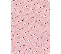 2 Sheets 2 Tags Cute Faces Happy 1st Christmas As My Mum Wrapping paper First Christmas Mother Pink Family Relation Giftwrap (PA)