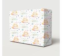 2 Sheets 2 Tags On Your Wedding Day Wrapping Paper Classy And Elegant Wedding Cake And Hearts Design Just Married Bride Groom Mr and Mrs Giftwrap
