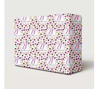 2 Sheets 21st Birthday Female Wrapping Paper Pink Gold Black Polka Dots