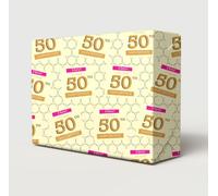 2 Sheets 50th Birthday Wrapping Paper Female Hey It's Your Birthday Age 50 Attractive Giftwrap For Women/Ladies