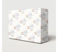 2 Sheets 50th Golden Wedding Anniversary Wrapping Paper Beautiful Classy And Elegant Flowers Champagne Glasses Design Golden Wedding Anniversary Giftwrap