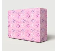 2 Sheets 60th Happy Birthday Wrapping Paper Age 60 Gift Wrap Hooray Pink
