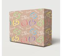 2 Sheets 65th Happy Birthday Wrapping Paper Age 65 Gift Wrap Hooray Brown