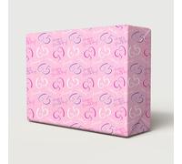 2 Sheets 65th Happy Birthday Wrapping Paper Age 65 Gift Wrap Hooray Pink
