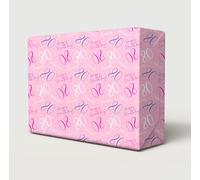 2 Sheets 80th Happy Birthday Wrapping Paper Age 80 Gift Wrap Hooray Pink