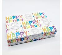 2 Sheets 8th Birthday Boy Girl Unisex Multi Coloured Wrapping Paper Age 8 Cute Fun Attractive Birthday Giftwrap Male Female (PA)