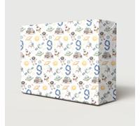 2 Sheets 9th Birthday Space Wrapping Paper Age 9 Gift Wrap Boy Girl White | Space Theme Cute Fun Planets Rockets Design Wrapping Paper For Male or Female, Large Size Paper 50cm wide x 70cm length