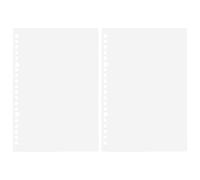 2 Sheets B5 Notebook Page Binder Candy Colored PP Loose-Leaf Covers 26 20 Holes Divider Separator Accessories Clear Sheet Protectors for Binder for Binders Top Loading Paper Protector