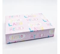 2 Sheets Baby Shower Hello There Little Lady Pink Cute Girl Wrapping Paper