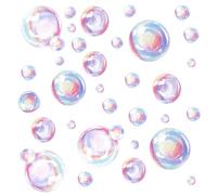 2 Sheets Colorful Bubbles Wall Stickers Cutouts Ocean Bubbles Decorations for Birthday Parties Under The Sea for Children's Bedroom Bathroom Walls Mermaid Theme Party