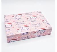 2 Sheets Cute Faces Happy 1st Christmas As My Mum Wrapping Paper