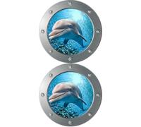 2 Sheets D Dolphin Wall Sticker Sea Life Ocean Creatures Decor