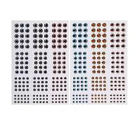 2 Sheets Holographic Oval Lure Eye Stickers Plastic | Realistic 3d Fish Bait Look, Light Reflective Flash, Compact Sheet for Bass Anglers and Repair
