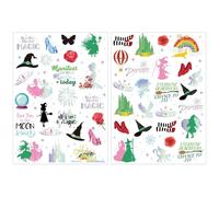2 Sheets Magical Witch Tattoo Stickers Cartoon Colorful Princess Witch Decorations Temporary Stickers
