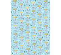 2 Sheets Merry Xmas To You Great Grandad Wrapping paper Christmas Great Grandpa Blue Family Relation Giftwrap (PA)