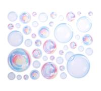 2 Sheets Ocean Bubble Wall Stickers, Colorful Bubble Wall Decals, Under The Sea Wallpaper Birthday Party Decorations, Mermaid Theme Cutout Background Decor for Kids Room Children's Bathroom