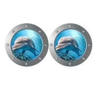 2 Sheets Ocean Creatures Wall Sticker 3D Dolphin Decal