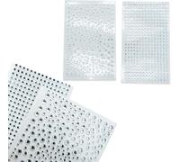2 Sheets of Self-Adhesive Rhinestone Stickers Gemstone Stickers Jewelry Crystal Decorative Paper for Crafts DIY Card Making