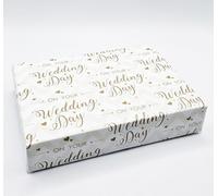 2 Sheets On Your Wedding Day Wrapping Paper Golden Heart Giftwrap (BGC)