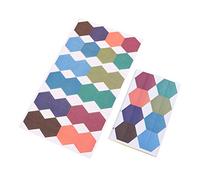 2 Sheets Paper Marks Index Tabs, Hexagon Label Stickers for Index, Label, Sticker Function, 8 Colors