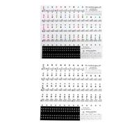 2 Sheets Piano Keyboard Decals for 88 61 54 Key Electronic Organ