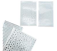 2 Sheets Self Adhesive Bling Clear Rhinestone Stickers, Acrylic Crystal Gems Bling Craft Decoration for DIY Crafts, Jewels, Clothes, Makeup, Festival, Carnival Decor