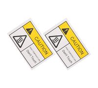 2 Sheets Sticker PVC Adhesive Safety Sign Label | Visible Markings, Bold Text and Bright Colours, for Kitchen Appliances and Indoor Use