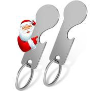 2 Shopping Trolley Token with Bottle Openner Made of Stainless Steel for Front Loader Shopping Trolley