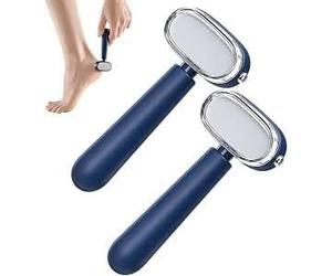 2 Sided Foot File & Callus Rasp, Steel Scraper for Dead Skin, Home Pedicure | Ergonomic Arc Pedicure Rasp Exfoliates Rough Dry Feet,Safe Gentle Blade Won't Cut,Ideal for Dead Skin & Thick Calluses(Blue)