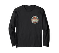 2 Sided Huntington Beach Longboard Surf Club CA Surfer Long Sleeve T-Shirt