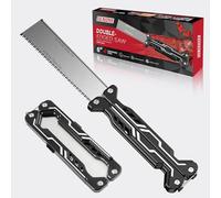 2-Sided Japanese Pull Saw, 8/14 TPI Folding Hand Saw with Heat-Treated SK5 Blade & Aluminum Handle, Professional Woodworking Tool for Versatile Cuts