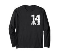 2 Sided Team Pope Leo XIV of Chicago Number 14 Sports Jersey Long Sleeve T-Shirt