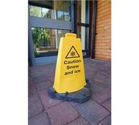 2-Sided Winter Hazard Cone Yellow 427052