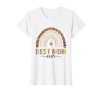 2 Sides Best Mom Ever Mom Nutrition Facts Rainbow Leopard T-Shirt