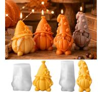 2 Silicone Moulds Gnome 3D Autumn Gnome Silicone Mould Candle | Silicone mould gnome 3D, casting moulds silicone gnome, candle moulds for pouring Easter, silicone moulds casting mould