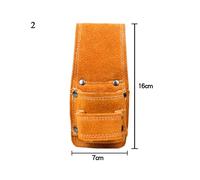 (2) Simple Leather Tool Waist Bag Hammer Wrench Kit Holder Storage Bag Multi-functional Electrician Carpentry Tool Pouch Bag