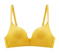 2 Sizes Bigger Bra Cropped Vest Tops Women UK Lightly Lined Women's Bra Up Black Wire T Shirt Bra Small Cup Bra 2 Sizes Bigger Bra Cropped Vest Tops Women UK (Yellow, 32)