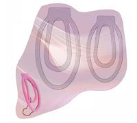 2 Sizes Male Lightweight Resin Protection Fufu Clips, Protection Cage Accessories Set for Sissy Men -A18UK (White)