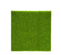 2 Sizes Synthetic Artificial Grass Mat Green Non-Qoven Fabric Fake Faux Grass Turf Rug Lawn Garden Micro Landscape Ornament Home Decor Carpet for Pets(15 * 15cm)