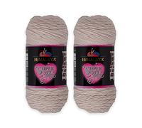 2 Skein Himalaya Super Soft Yarn, 100% Acrylic, Total 400 Grams (14 oz): Each Skein 200 Grams (7 oz), 328 Meters Long (358 Yards), Yarn Weight: 4: Worsted-Aran (Beige 80814)