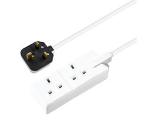 2 Skt 4M 13A Hd Ext Lead White EXS1324W-01