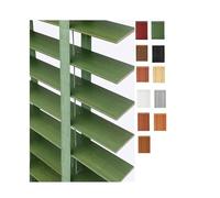 2" Slat Blackout Wood Blinds,Horizontal Wooden Blind 17" 20" 33" 48" 52" 66",Privacy Venetian Shades For Home Interior Windows,Bathroom,Office,Cordless Venetian Shades(Green)