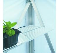 2 Slat Elite Diamond Shelving - 6' Long - Colour: Aluminium