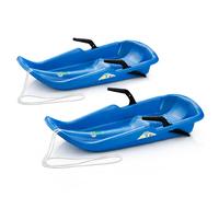 2 Sleds Racing Sled Snow Sleds Children's Sled With Brakes Blue 80X39X15Cm